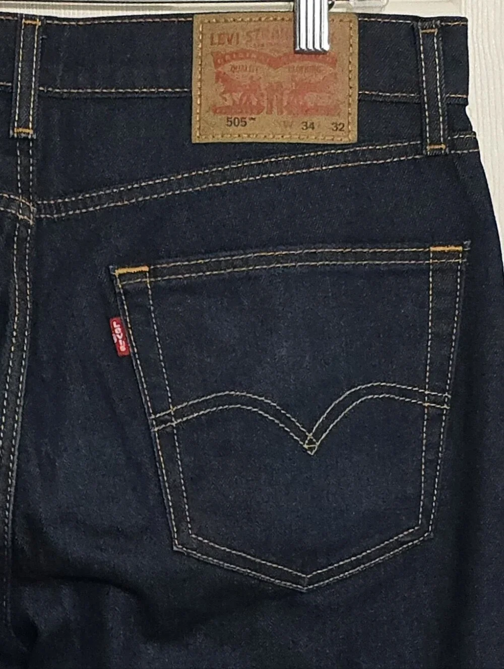 33x32 Levi's 505 Relaxed Fit Jeans Dark Wash Straight Leg Classic Streetwear
